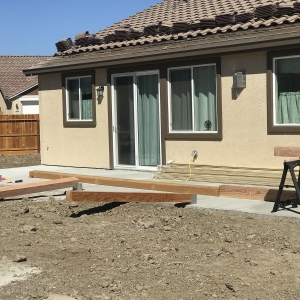 patio on new home